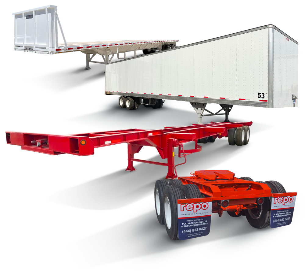 remolques potosinos. Fabricantes de plataformas, portacontenedores, dolly o cajas